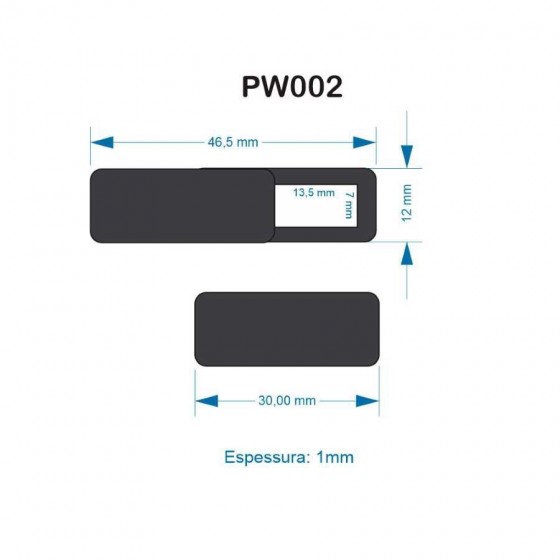 Protetor de câmera para celular, tablet ou notebook - PW002
