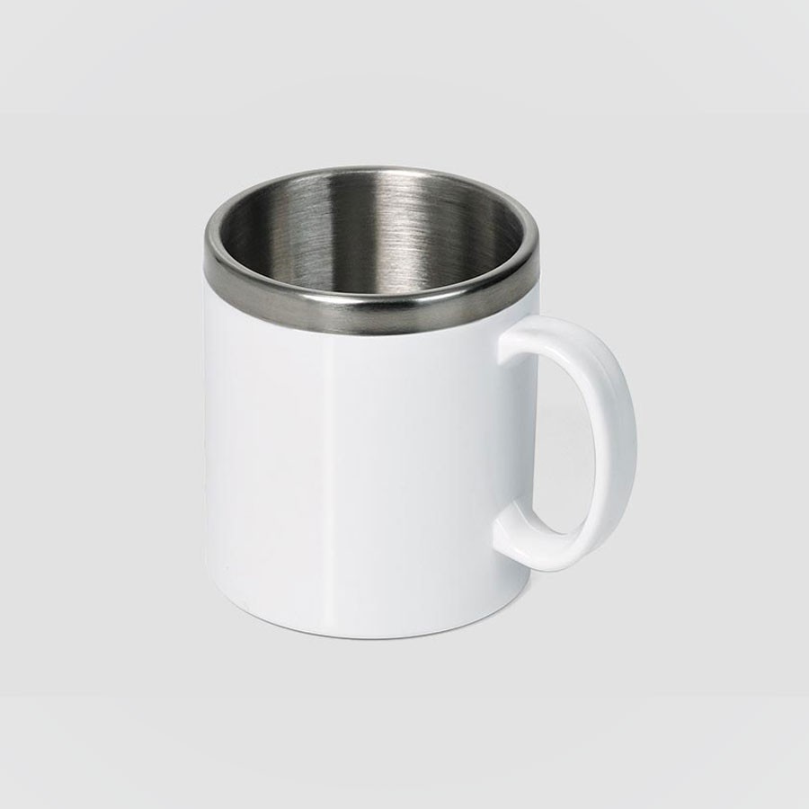 Caneca Em Aço Inox/Poliestireno - 300 Ml