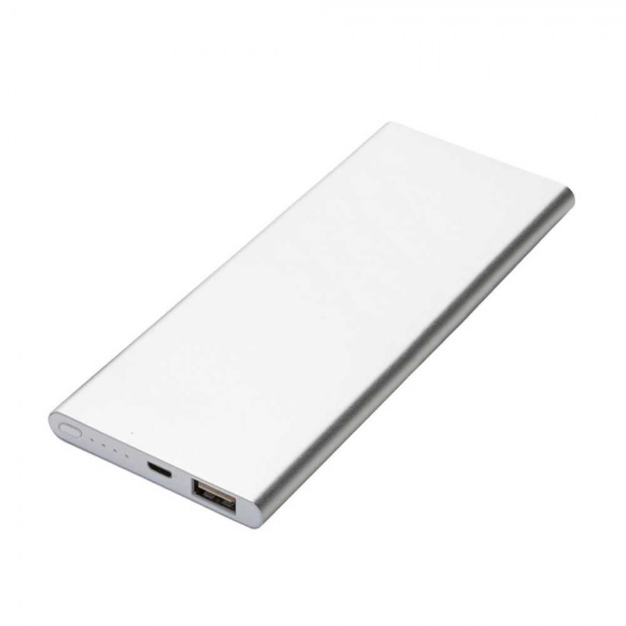 Power bank Metal com Indicador Led  - Brinde Personalizado Cód. 02019-PRA