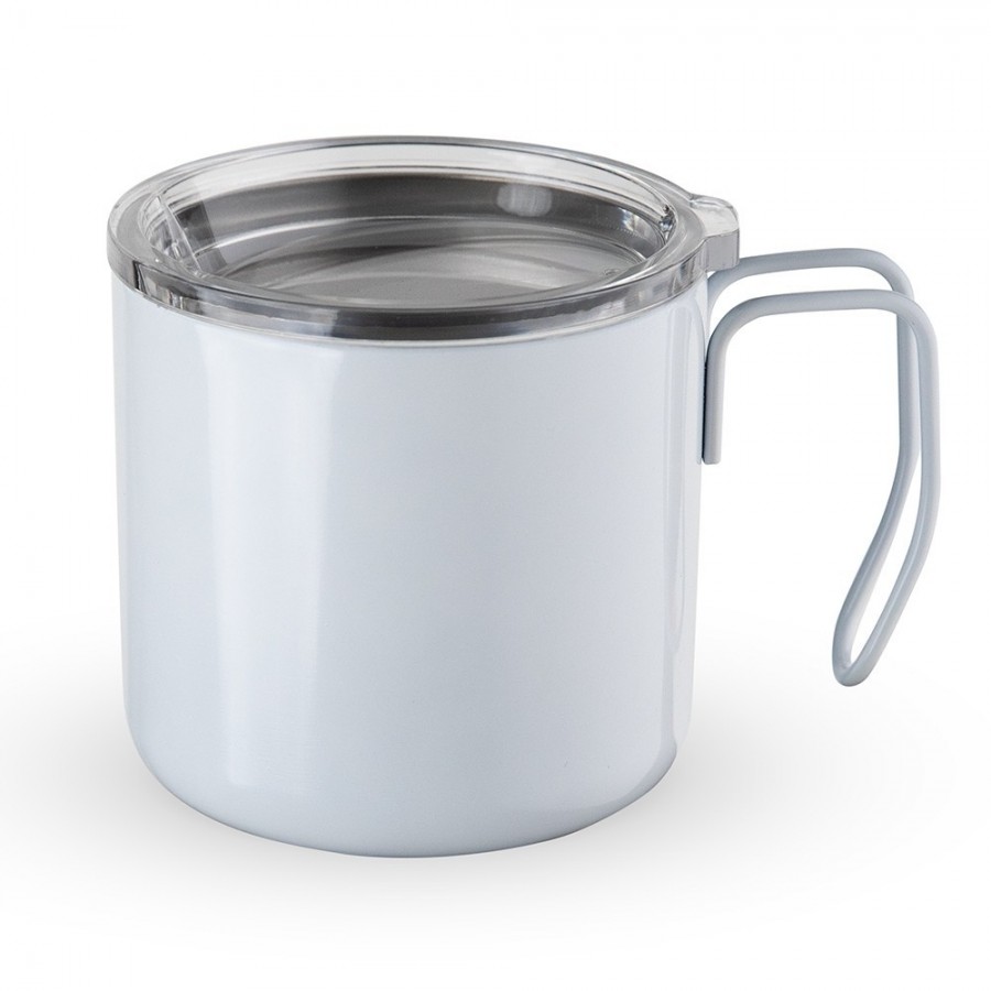 Caneca Inox Parede Dupla 350 ml  - Brinde Personalizado Cód. 18625-BCO