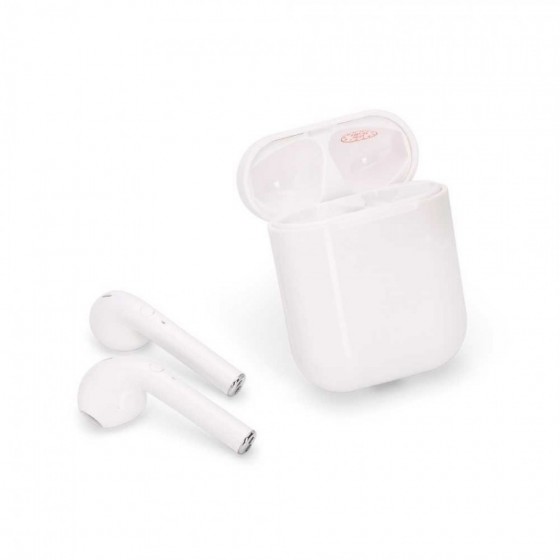 Fone de Ouvido Bluetooth com Case Carregador  - Brinde Personalizado Cód. 14506-BCO