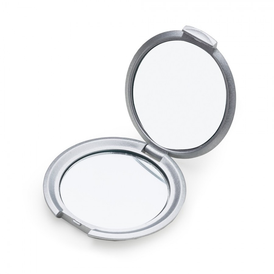 Espelho Plástico Duplo Sem Aumento  - Brinde Personalizado Cód. 10232-PRA