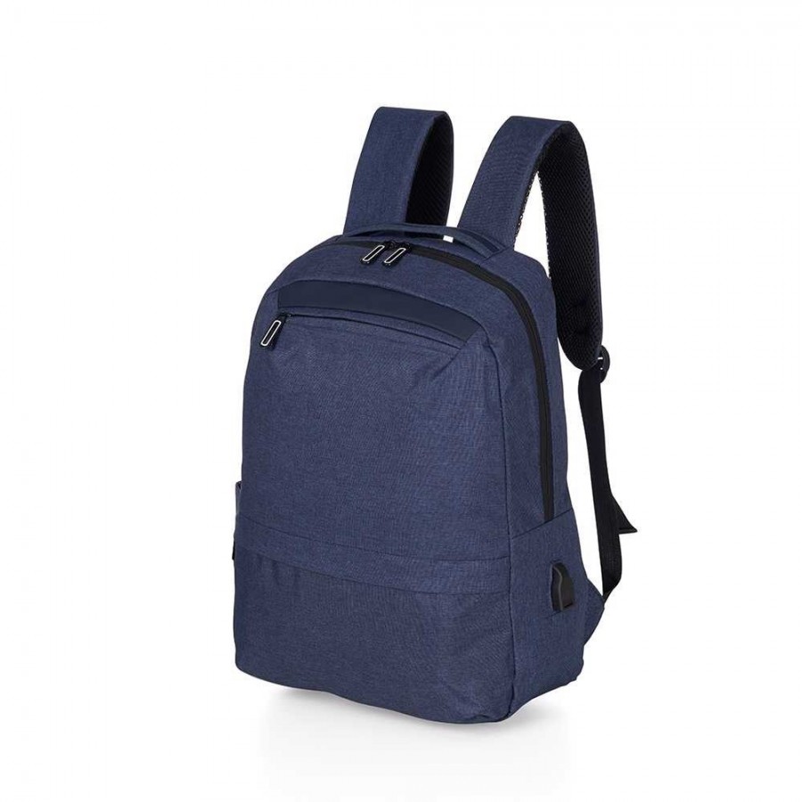 Mochila de Nylon USB 21L  - Brinde Personalizado Cód. 04057-AZU