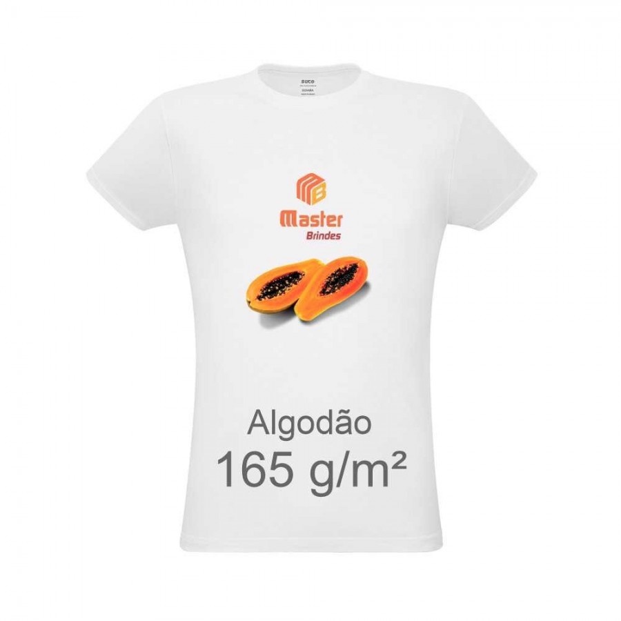 Camiseta Unissex de Algodão PAPAYA Branca