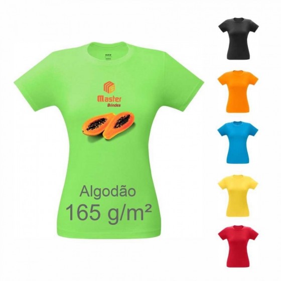 Camiseta de Algodão Feminina PAPAYA Color