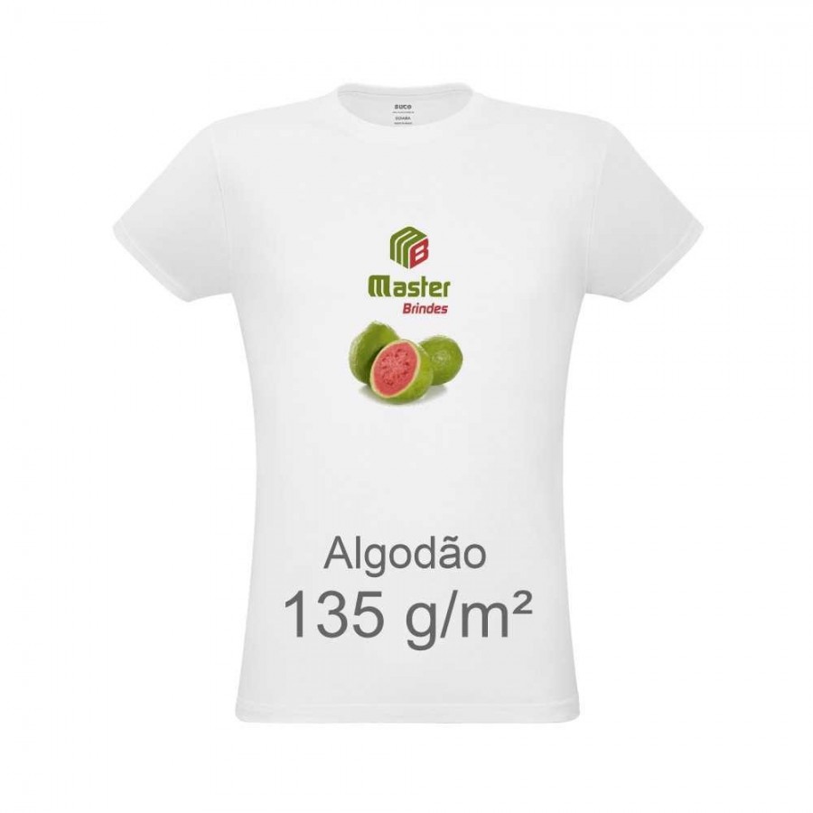 Camiseta Unissex de Algodão GOIABA Branca Camiseta Unissex de Algodão GOIABA Branca