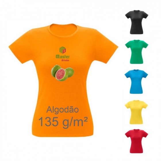 Camiseta de Algodão feminina GOIABA Color