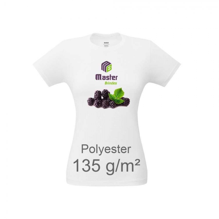 Camiseta de Polyester Feminina AMORA Branca