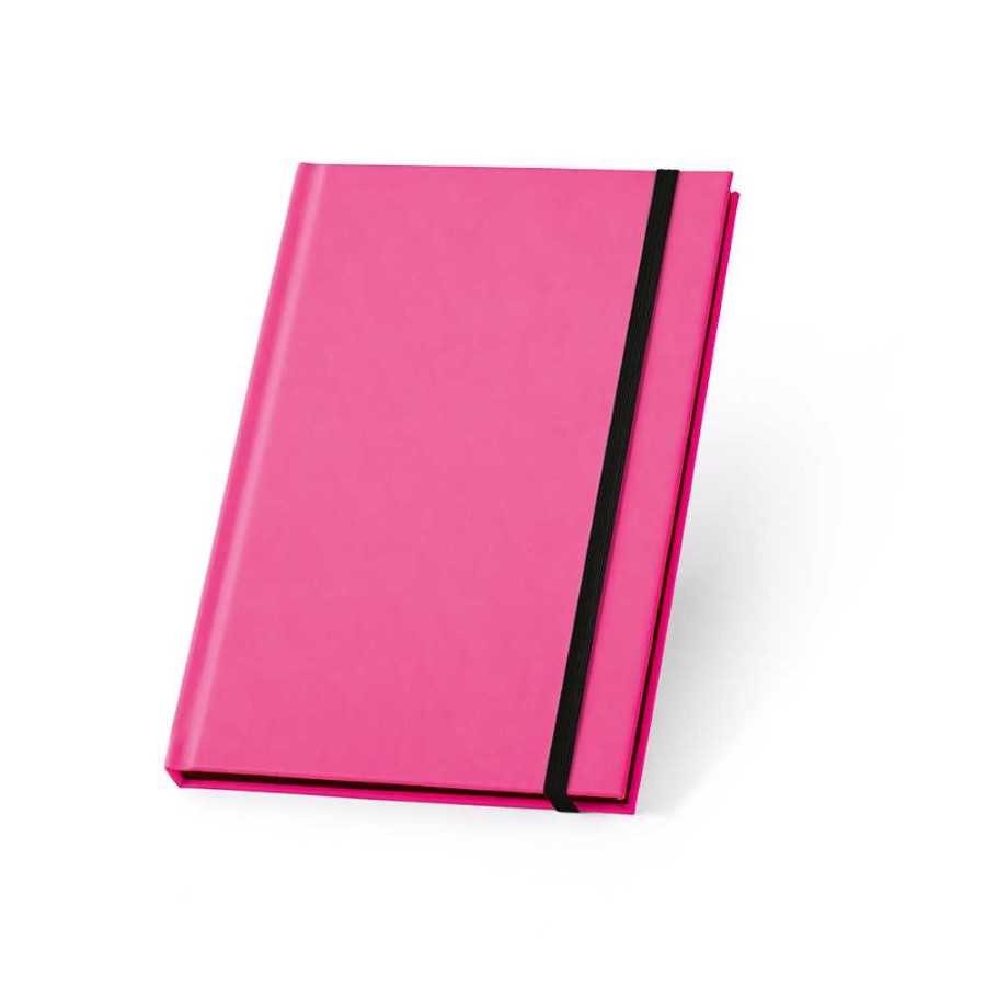 Caderno capa dura em PU fluorescente com 96 folhas pautadas - 93269-102
