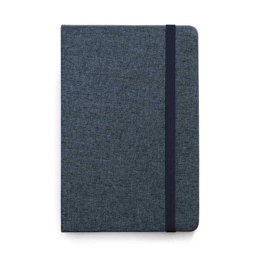 Caderno capa dura. Tecido em poliéster com 80 folhas  - 93591-104