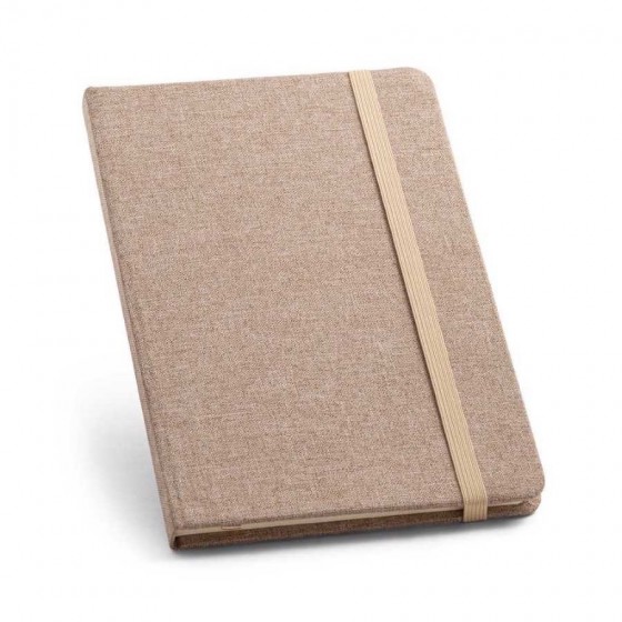 Caderno capa dura. Tecido em poliéster com 80 folhas  - 93591-111