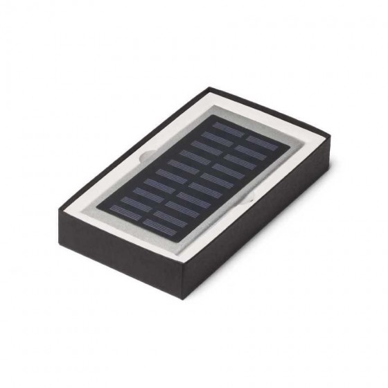 Bateria portátil solar. Alumínio. Acabamento emborrachado - 97314-127